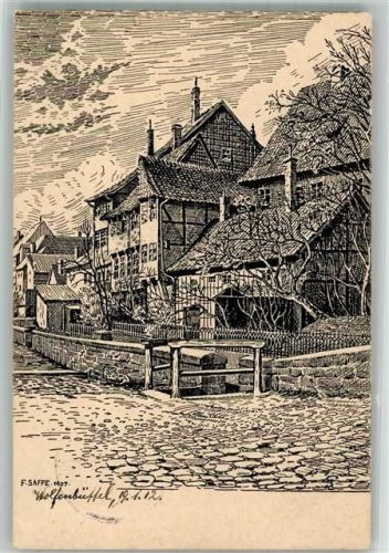 Wolfenbüttel 1912 sign. Saffe F. Fischerstraße