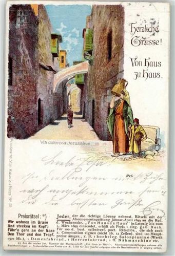 Jerusalem 1899 Gasse Via Dolorosa Tracht