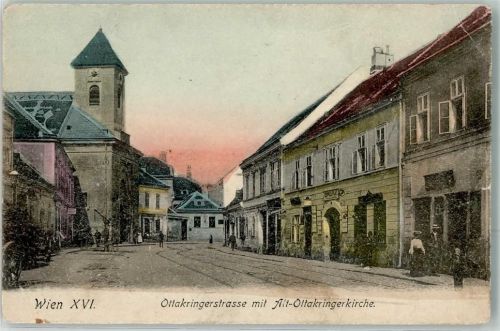 1160 Wien 16. Bezirk, Ottakring Gebrauchsspuren Ottakringerstraße m. Alt-Ottakringerkirche