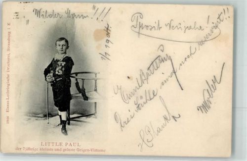 1904 Little Paul der 7jährige kleinste Geigen Virtuose Variete