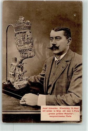 Josef Schneider 1. Preis grosse goldene Medaille ausgezeichnete Pfeife Pfeife