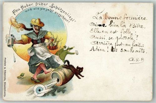 1908 Schützenliesel Katze Bier