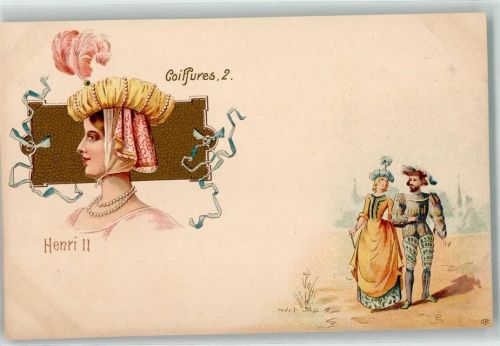 1899 Mittelalter Henri II Coiffures Nr. 2