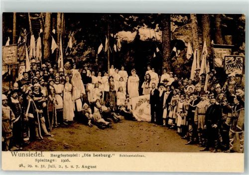 Wunsiedel 1906 Bergfestspiel die Losburg