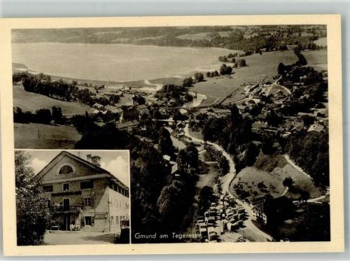Gmund Fliegeraufnahme Tegernsee Gasthaus-Metzgerei