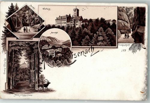 O5900 Eisenach , Thür Wartburg Annatal Hohe Sonne Marienthal Drachenschlucht Vorläufer Gebrauchsspuren