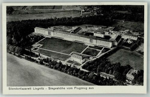 Liegnitz 1942 Fliegeraufnahme Krankenhaus Standortlazarett Siegeshöhe
