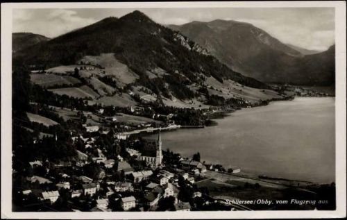 1938 Schliersee, Luftaufnahme,A. Weber & Co Stuttgart
