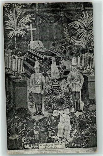 Karlsruhe 1907 Großherzog Friedrich I Aufbahrung