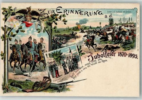 Szene Schlacht bei Sedan Jubelfeier 1870-1895 Napoleons Gefangennahme