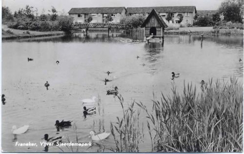 Franeker um 1950/60 Vijver Sjärdemapark, hergestellt um 1950/60, gestempelt um 2004 AKU1