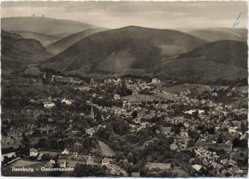 1957 Ilsenburg, Luftaufnahme,E. Riehn AKU1