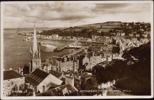 um 1930 Rothesay from Chapel Hill. England.,J. S. Dougall AKU1