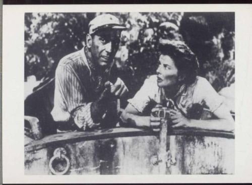 African Queen, Filmszene, Humphrey Bogart, Katherine Hepburne Filmverlag um 1980/90