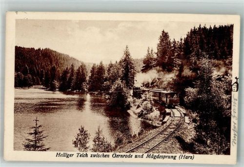 Gernrode Heiliger Teich Eisenbahn zwischen Gernrode u. Mägdesprung