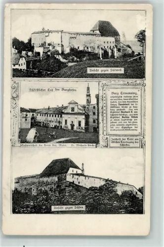 Tittmoning 1907 Burg Tittmoning Burghof St. Michaels Kirche