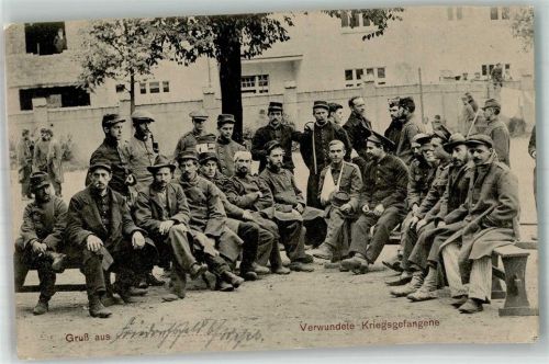 Voerde 1914 WK I Verwundete Kriegsgefangene in Friedrichsfeld