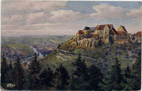 um 1919 Freyburg a.U., Sachsen-Anhalt, Die Neuenburg, Nr. 3132 A,Lorsch & Nachbar,sign. Wiro
