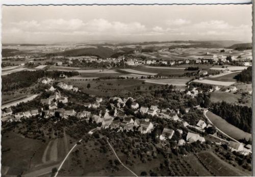 um 1950/60 Unteriflingen: Ansicht, Luftbild,Aero-Express