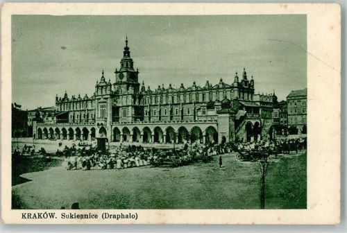 Krakau 1939 Marktszene Feldpost WK II Esperanto- Kongress 1931