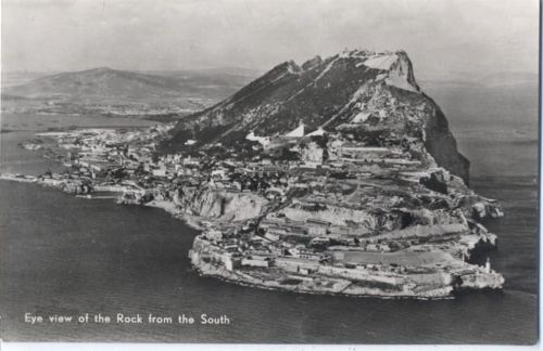 um 1950/60 Gibraltar, Ansicht Felsen (view of the Rock), Afrika (Africa).,REal Photo AKU2