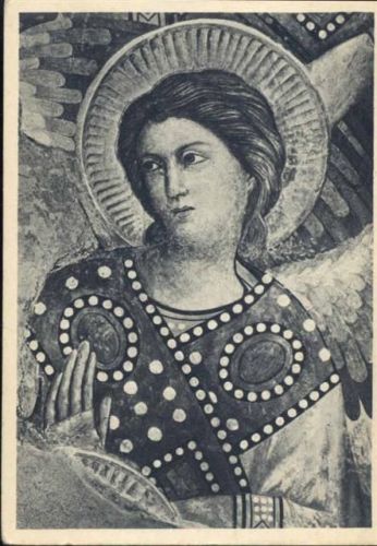 um 1930/40 Engel, Ausschnitt vom Weltgericht, Religion,Herder KG,sign. Cavallini AKU1