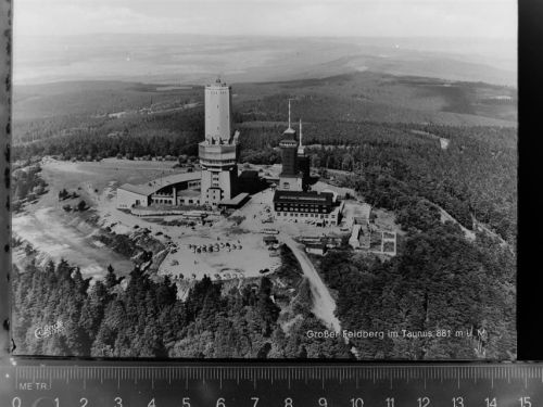 61389 W6384 Feldberg , Taunus GLASNEGATIV Fernmelde, Fernseh u. UKW Sender