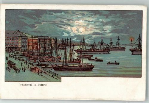 Trieste / Triest / Trst Hafen Mondschein