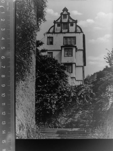 64757 W6932 Langenthal , Odenw GLASNEGATIV Schloß