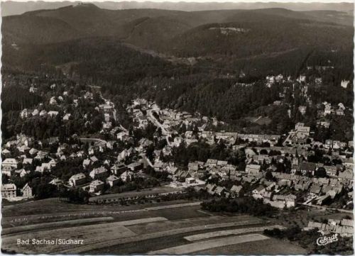 1958 Bad Sachsa, Luftaufnahme,Cramers Kunstanstalt AKU1