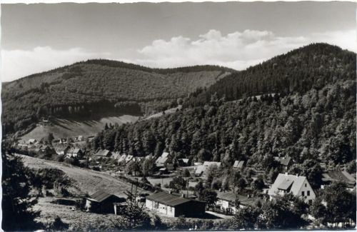 um 1950/60 Sieber, Harz, Gesamtansicht, Luftaufnahme,Aero-Bild Verlag AKU1