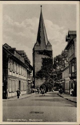 um 1952 Wernigerode, Westernturm,Jakob Müller