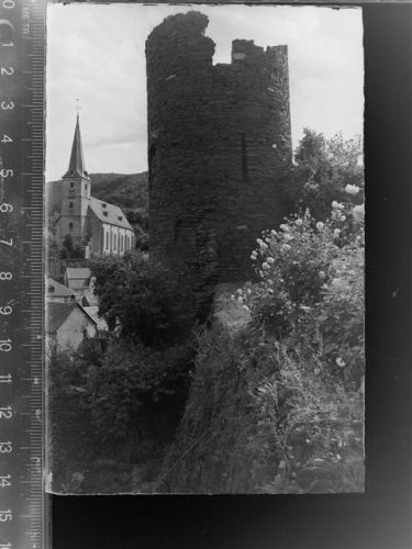 56867 W5589 Briedel GLASNEGATIV Eulenturm