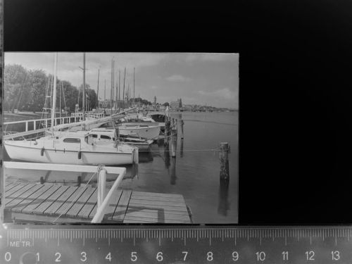 24376 W2340 Kappeln , Schlei GLASNEGATIV Hafen, Boote