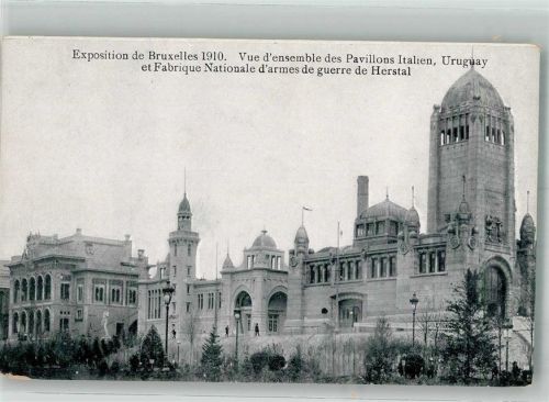 Brüssel Ausstellung 1910 Pavillons Italien Uruguay