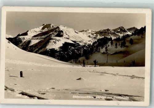 Südwiener Hütte Hüttenstempel Abfahrt zur Gnadenalm