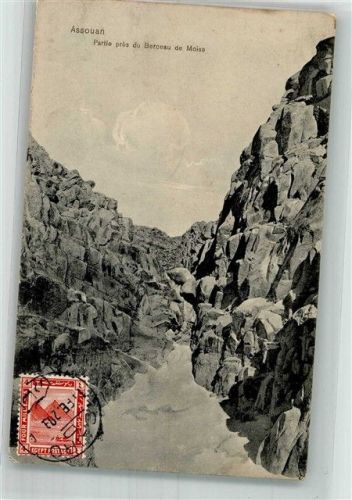 Assuan 1908 Partie pres du Berceau de Moise Marke bildseitig