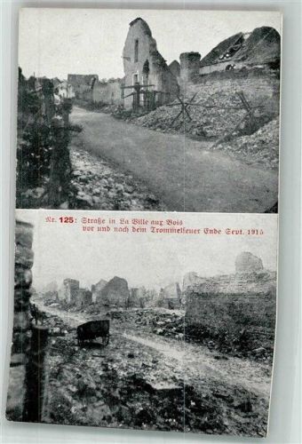 La Ville-aux-Bois WK I Trümmer 1915