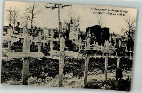 Rethel 1915 Friedhof Gräber deutscher Krieger Feldpost WK I 24.Res.Div.