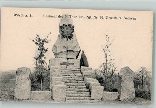 Woerth Denkmal des 5. Thüringischen Inf.-Regt. Nr. 94 Reichseinigungskriege
