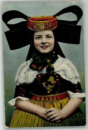 Bückeburg 1913 Junge Frau in landestypischer Volkstracht Ort lt. Verlag Kuhlmann Nr. 33