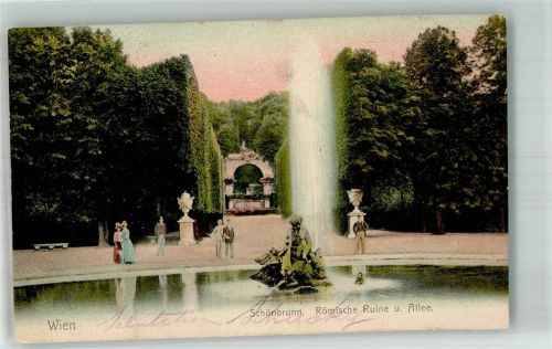Wien 1905 Schloss Römische Ruine Schönbrunn