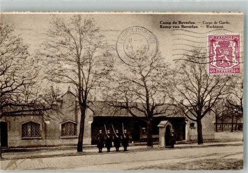 Beverloo 1939 Kaserne Corps de Garde Briefmarke bildseitig