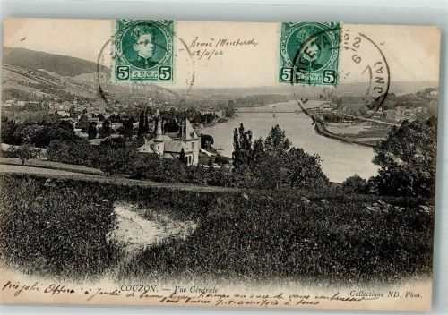 Couzon 1906 Marke bildseitig