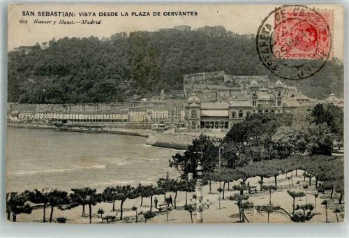 San Sebastian 1911 Plaza de Cervantes Hauser y Menet Marke bildseitig