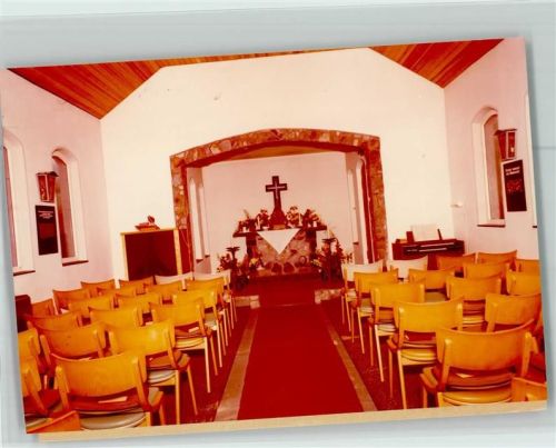 Burbach Waldkapelle Eben-Ezer Innenaufnahme Blick zum Altar