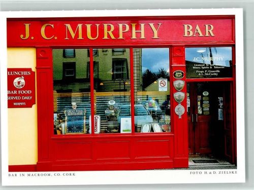 J.C Murphy Bar Liköre Whiskey und Guiness Bier in Cork Alkoholwerbung
