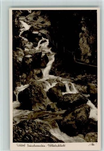 Neuschwanstein Weg am Wasserfall Pöllatschlucht