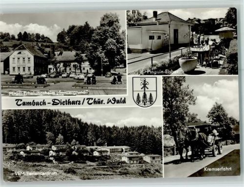 Tambach-Dietharz FDGB-Erholungsheim Spittergrund VEM-Ferienzentrum Pinguin-Eisbar Kremserfahrt
