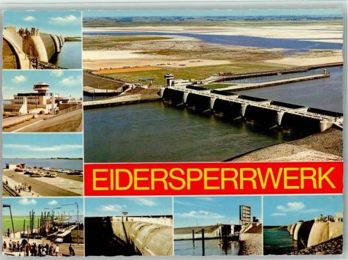 Vollerwiek Eidersperrwerk Luftaufnahme
